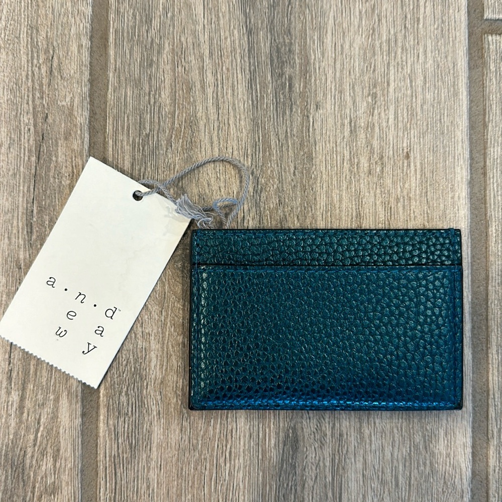 NWT | Dark Teal Metallic Card Holder